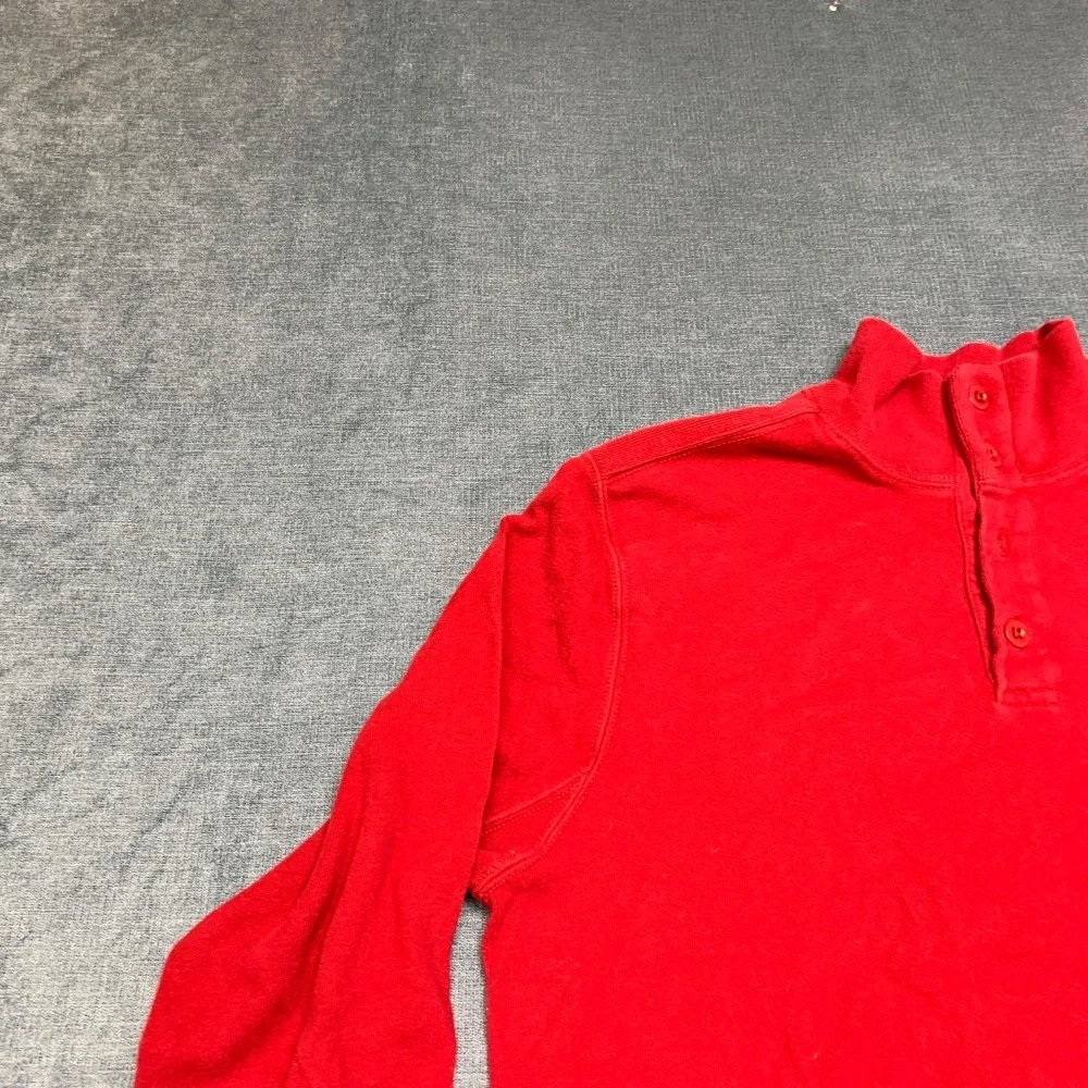 Polo by Ralph Lauren Sweater Mens Large Red Cotton Pony Logo Mock Neck Winter